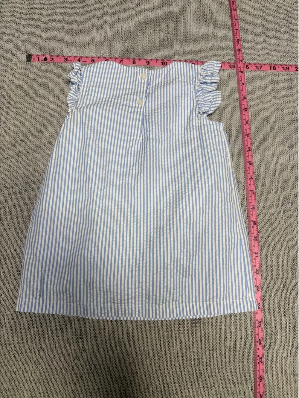 J.Crew Crewcuts Blue Stripe Floral Embroidered Dress 2T